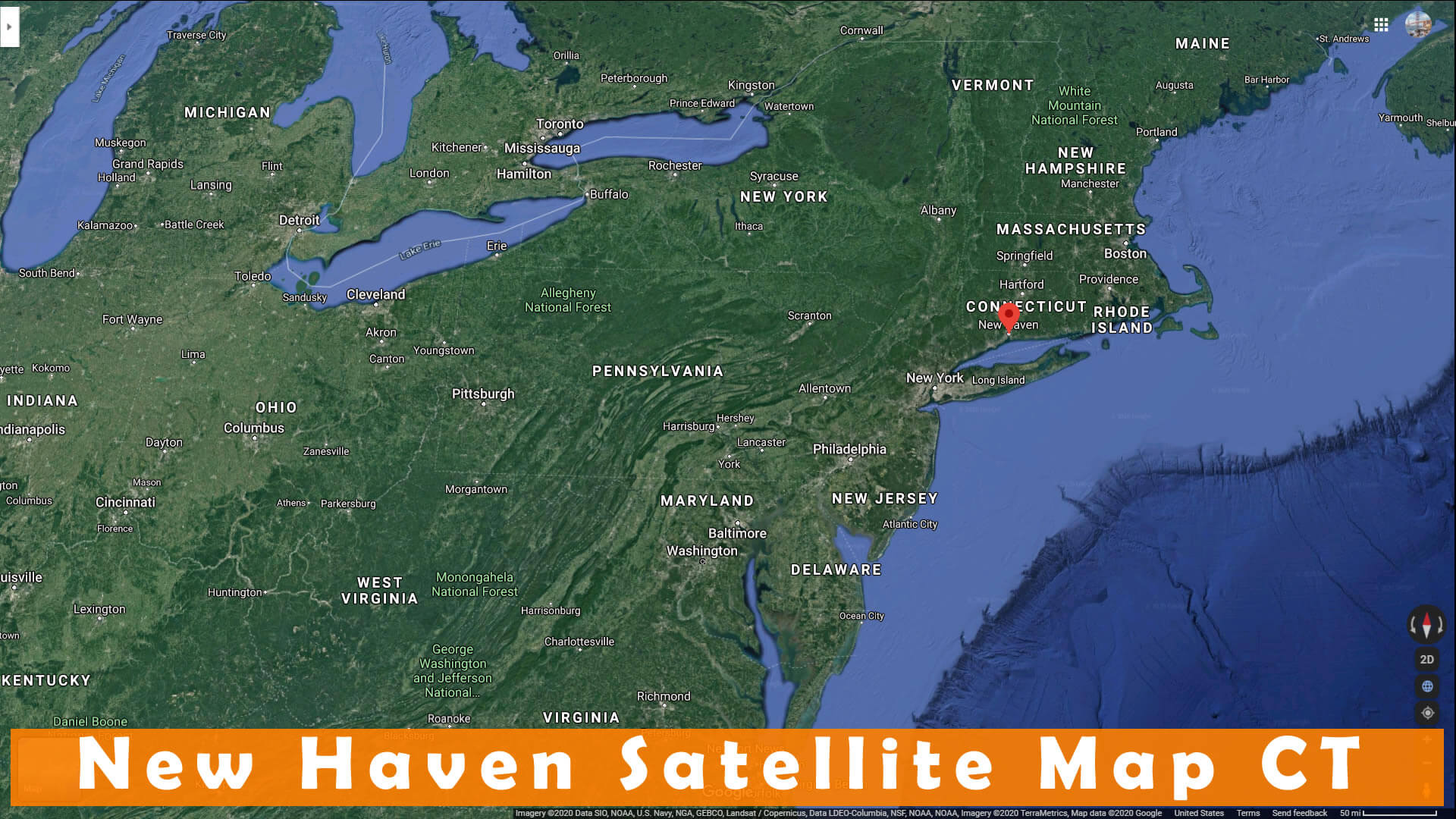 New Haven Satellite Carte CT